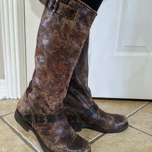 FRYE Vintage Distressed Tall Boots